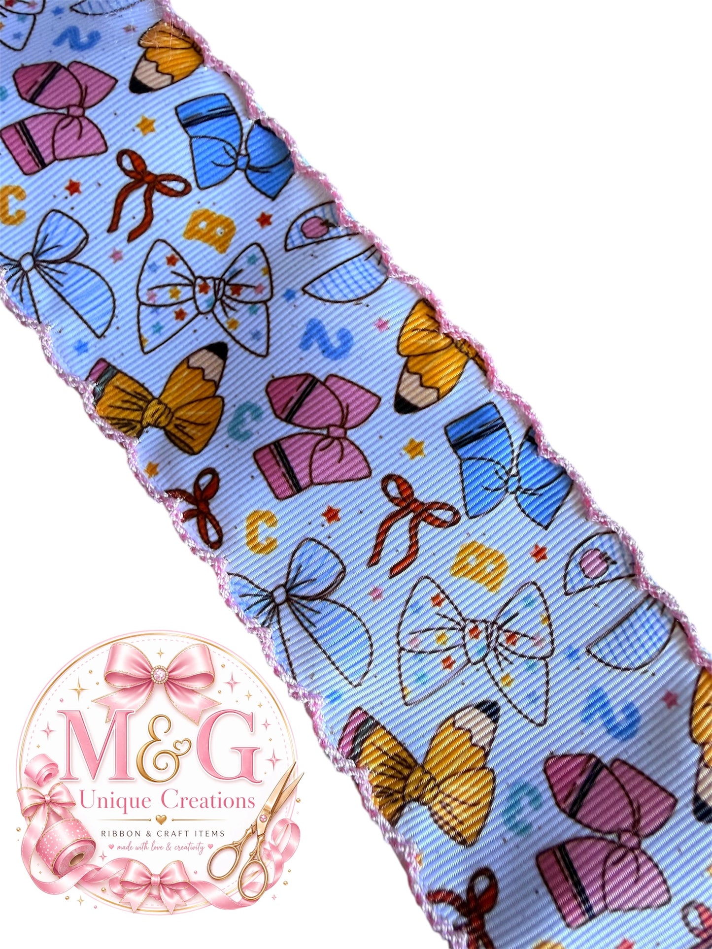 ABC Pencil Shape Bow Moonstitch