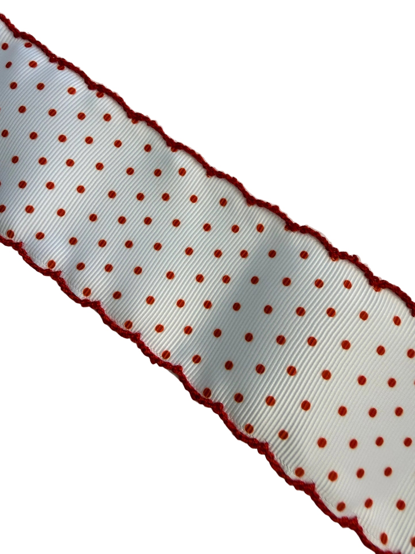 Red Dots Moon Stitch Ribbon 2”