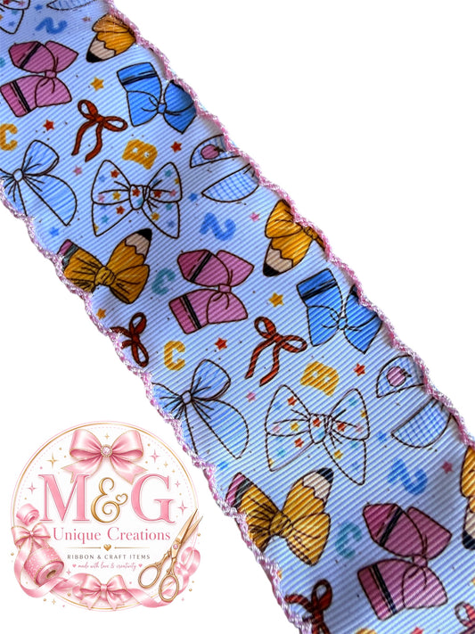 ABC Pencil Shape Bow Moonstitch