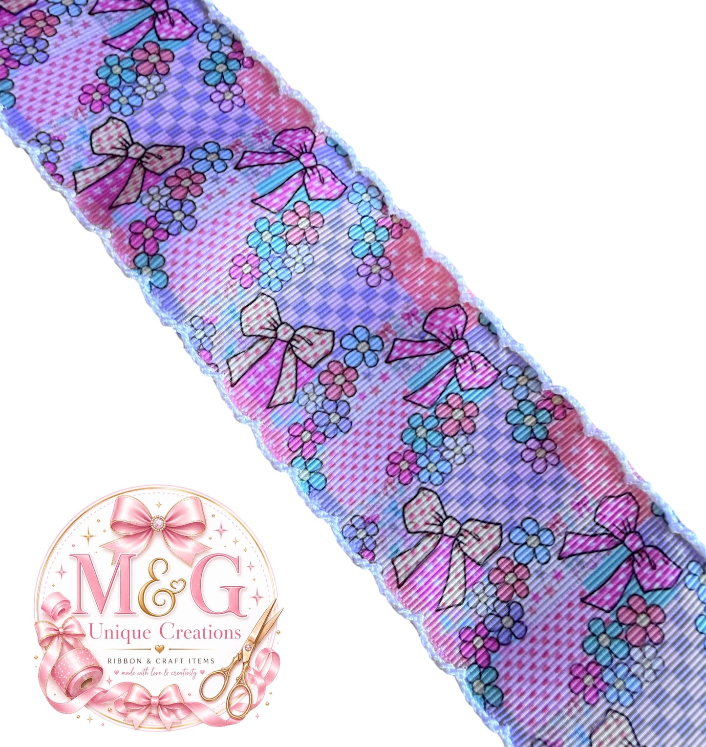 Colorful Bows & Flowers Moonstitch