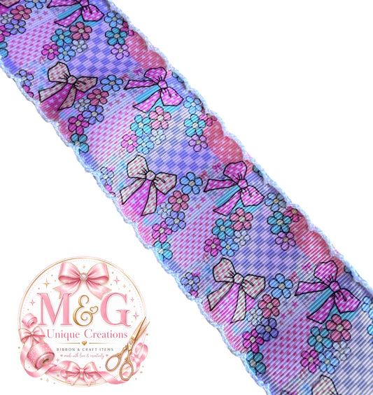 Colorful Bows & Flowers Moonstitch