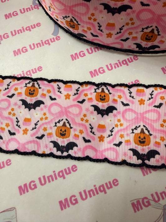 Black Bat & Pumpkin Moon Stitch