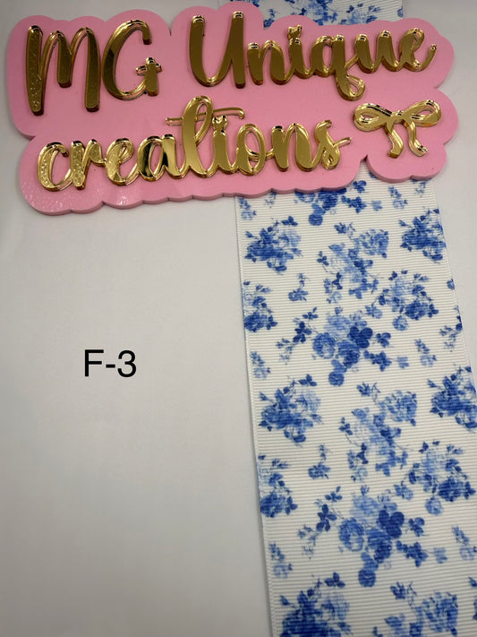 Blue floral 3” F3