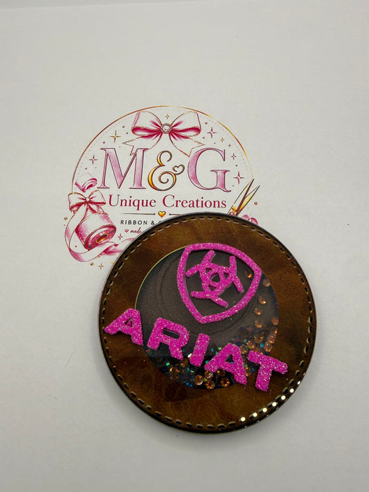 Ariat Pink Letters Round Shaker