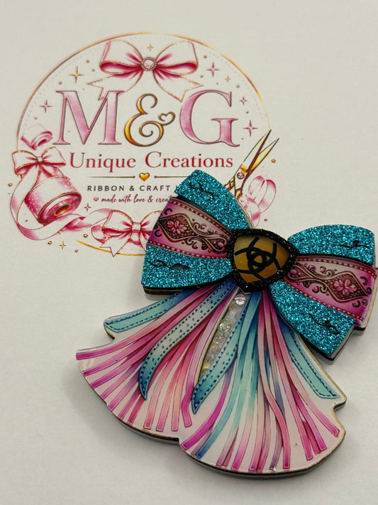 Ariat Pink & Blue Bow Shaker