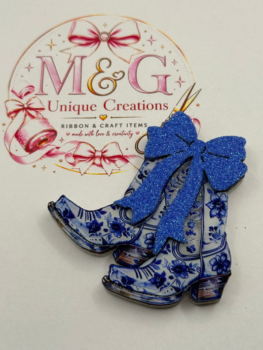 Blue Floral Boots Shaker