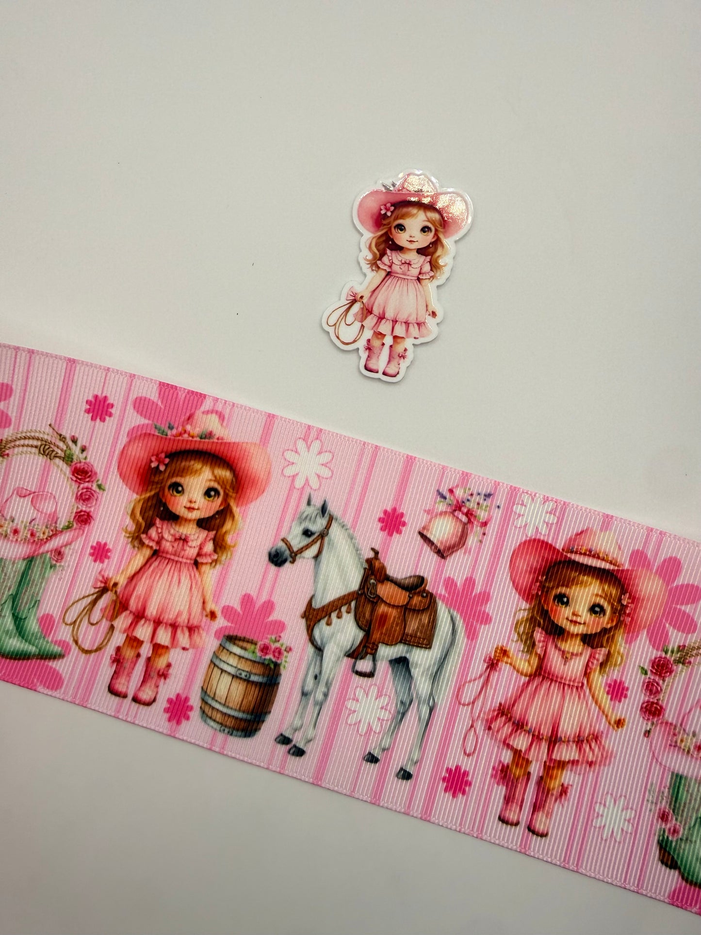 Pink Dress Cow Girl