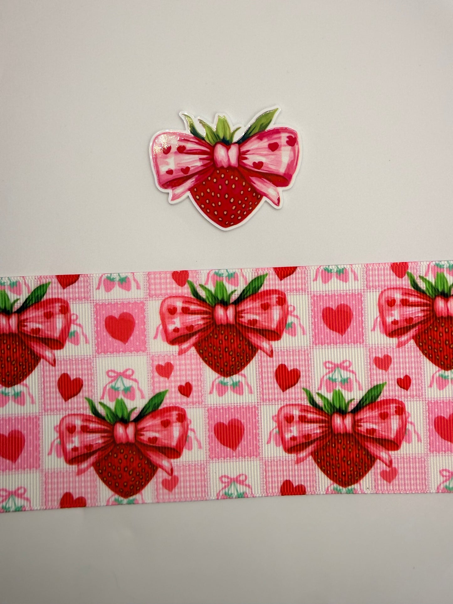 Strawberry with Bow 3”