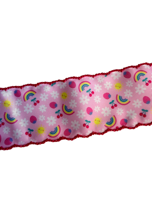 Rainbows & Cherries Moon Stitch Ribbon