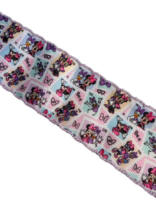 Minnie & Daisy Moon Stitch Ribbon