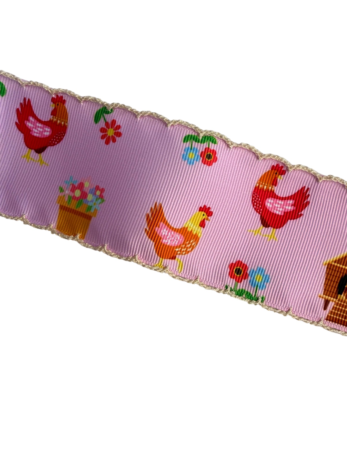 Chickens Moon Stitch Ribbon
