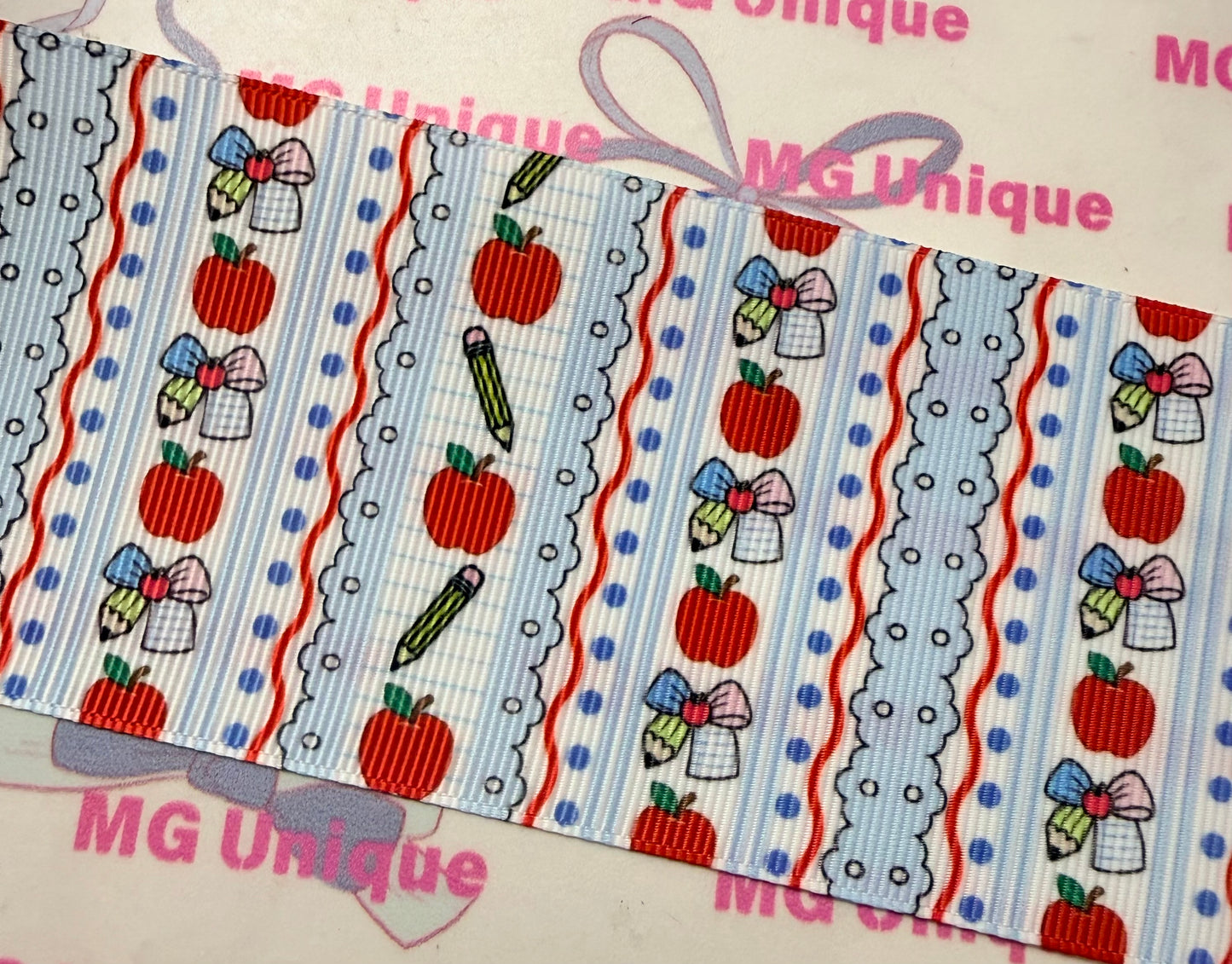 Apple & Pencil 2.5” Ribbon