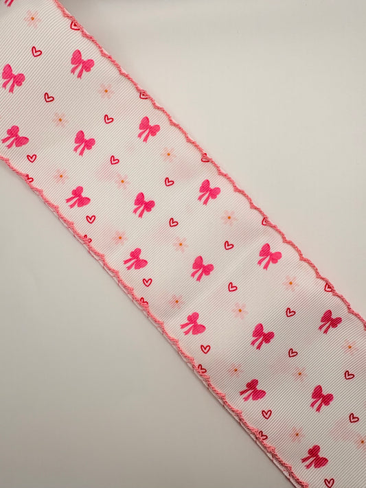 Pink Bows Moon Stitch 3”
