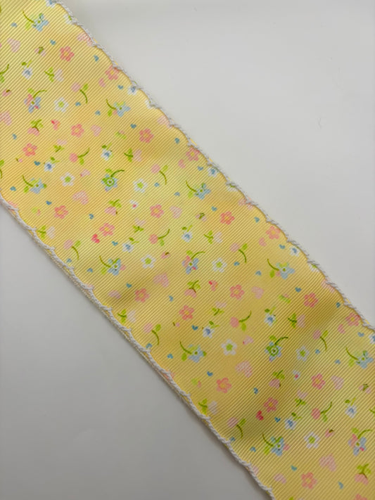 Yellow Floral Moon Stitch 3”
