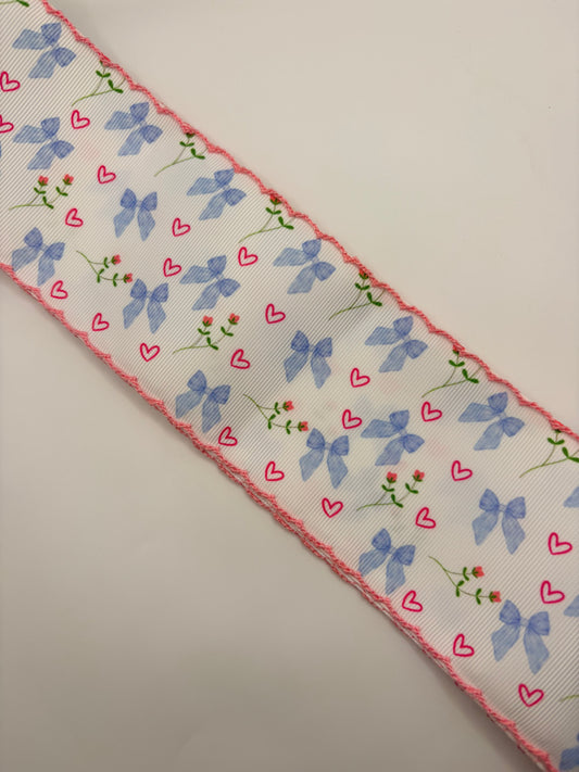 Blue Bows & Pink Hearts 3”