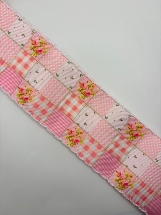 Pink Patched Floral Moon Stitch 3”